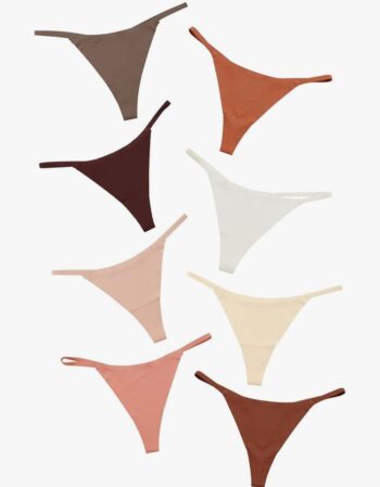 DEANGELMON Seamless G-string Thongs for Women - No Show Thong Underwear Low Rise Stretch Panties Workout Pack