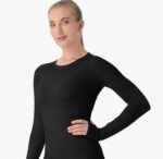 Seamless Workout Shirts for Women Long Sleeve Yoga Tops Sports Running Shirt Breathable Athletic Top Slim Fit
