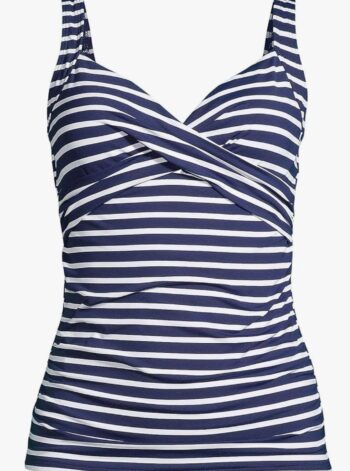 Twist Front Bathing Suit Tops for Women Tummy Control Tank Tops V Neck Swimsuit Top