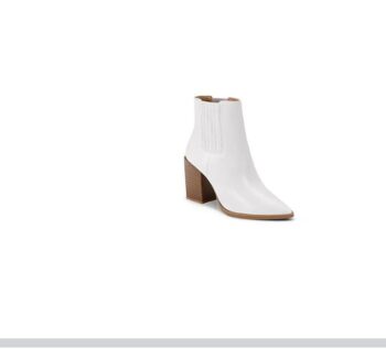 Womens Booties Pointed Toe Stacked Heel Fashion Chelsea Ankle Boots