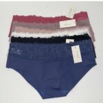 Bundle 5 pieces Lace Waistband Seamless Hipster Panties Underwear