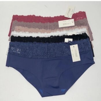Bundle 5 pieces Lace Waistband Seamless Hipster Panties Underwear