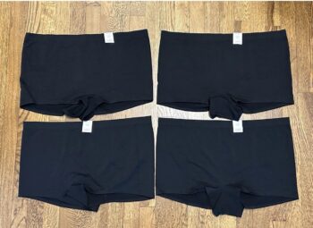 Auden Women's Plus Size Seamless Boyshort Underwear Black PACK OF 4