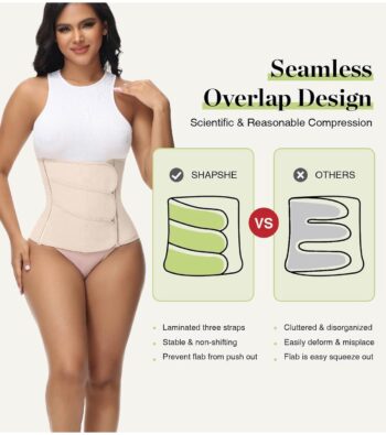 SHAPSHE Waist Trainer for Women Postpartum Recovery Wrap Waist Cincher Corset Shapewear Belly Band