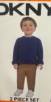 blue and brown outfit