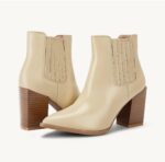 Women's Booties  Pointed Toe Stacked Heel Fashion Chelsea Ankle Boots