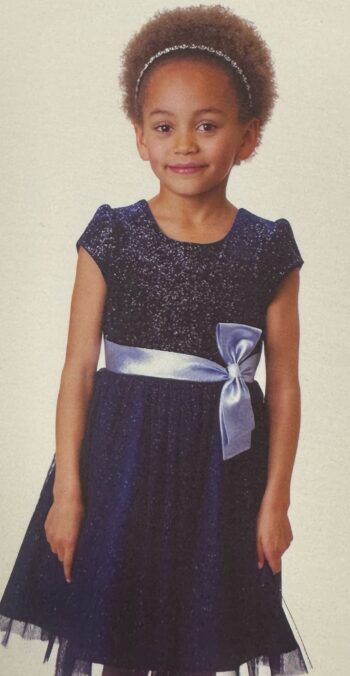 Blue kids glitter dress