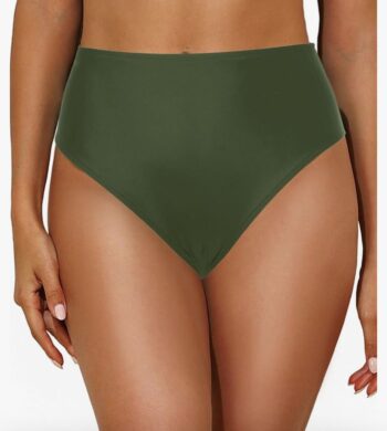 Zmart High Waisted Bikini Bottoms - Women's Full Coverage Bathing Suit Tummy Control Swimsuit Bottom