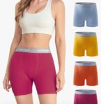 wirarpa Women's Boxer Briefs Cotton Underwear Anti Chafing Boy Shorts Panties 5.5" Inseam 4 Pack size