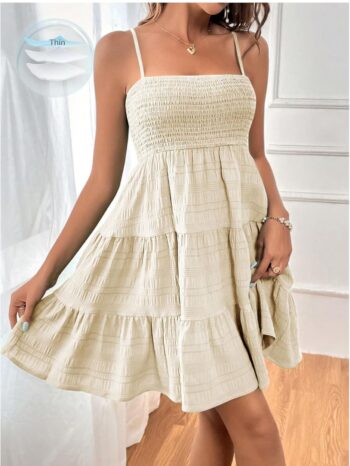 Women's Sundress Smock Cami Mini Dress Sleeveless Swing A Line Short Dresses Casual Cute Summer Dresses