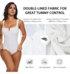 Women‘s V Plunge Shapewear Bodysuit for Women Tummy Control Square Neck Bodysuit Tops Outfits Tank