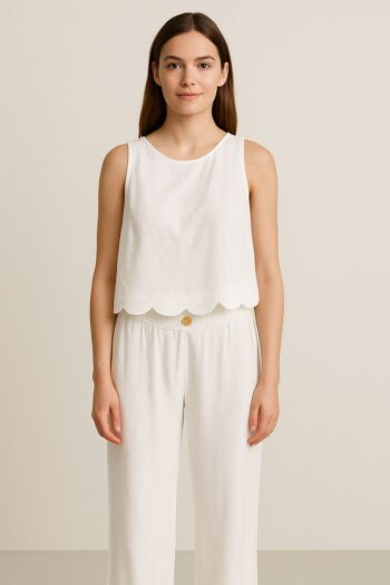 Elegant white two-piece set