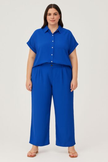Stylish Blue Two-Piece Set