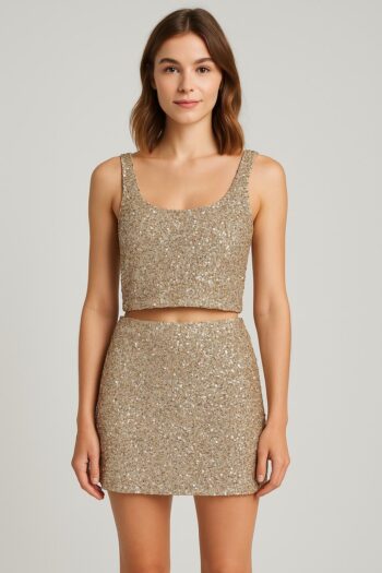 Gold Sequin Set